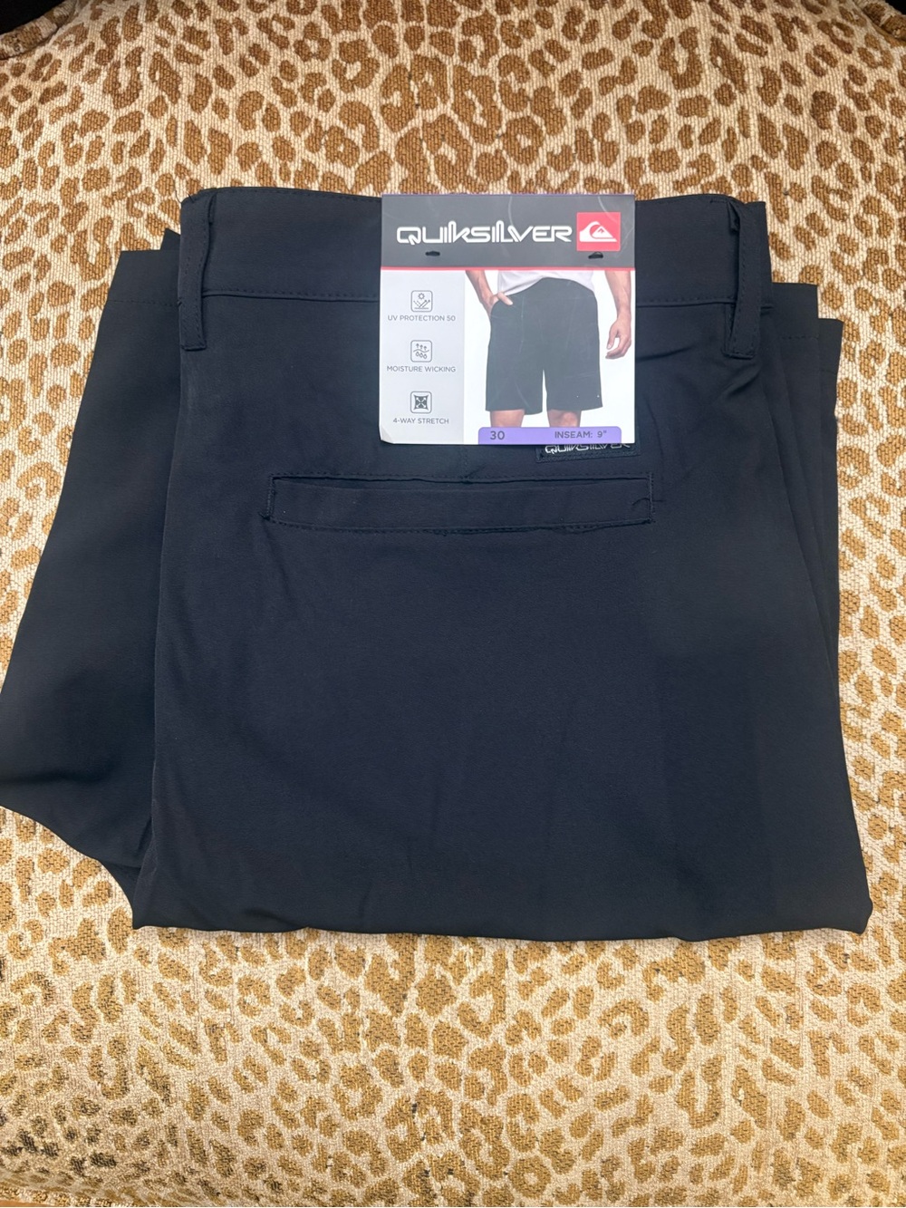 Quiksilver Men's Black Hybrid Shorts - Performance Stretch